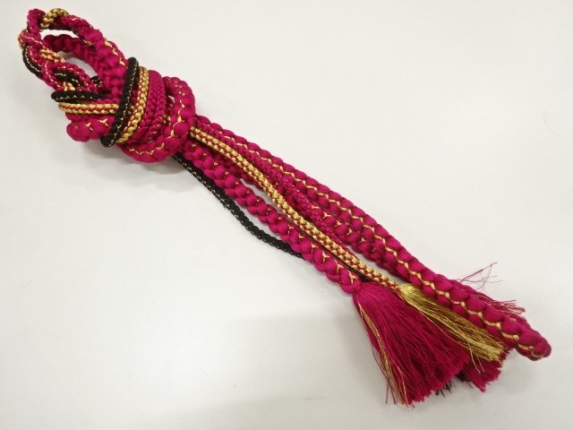 JAPANESE KIMONO / HAND-TIED OBIJIME CORD